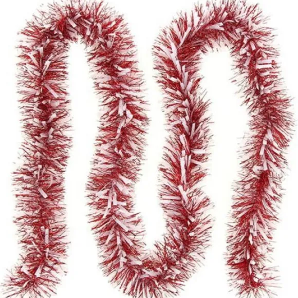 Guirlande De Noel Bicolore Rouge Et Blanc