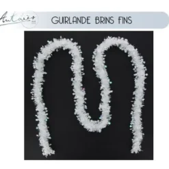 Guirlande De Noel Blanche Etoile 2Mx9Cm