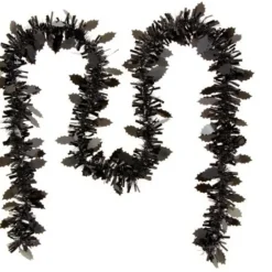 Guirlande De Noel Feuille De Houx Noire