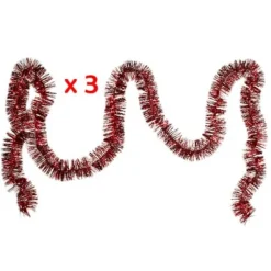 Guirlande De Noel Pas Cher Rouge X 3 Pi Ces