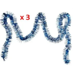 Guirlande De Noel Pas Cher Bleu X 3 Pi Ces