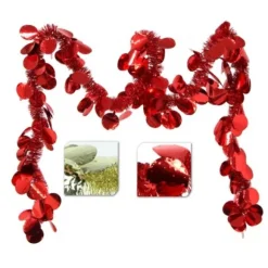 Guirlande De Noel Pastille Ronde Rouge / Or