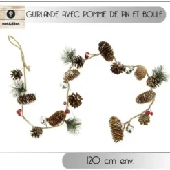 Guirlande De Noel Pomme De Pin Et Boule