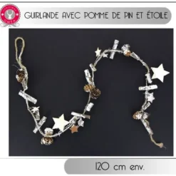 Guirlande De Noel Pomme De Pin Avec Etoile