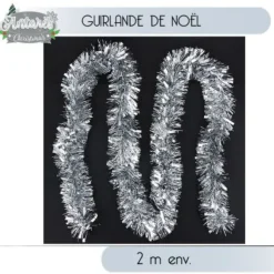 Guirlande De Noel Scintillante Brillante Argent