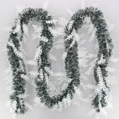 Guirlande De Noel Verte Nature Avec Pi Blanc