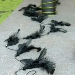 Guirlande De Plume Mariage Noir Avec Perle