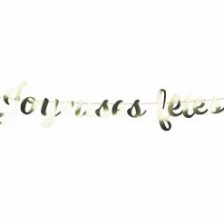 Guirlande De Salle Joyeux Fetes Or 3M