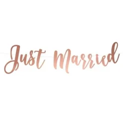 Guirlande Decoration Just Married Rose Gold