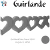 Guirlande En Papier Avec Coeur Gris