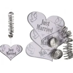 Guirlande En Papier Just Married Avec Spirale X3