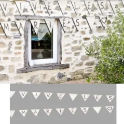 Guirlande Fanions Romantique Vive Les Mari S