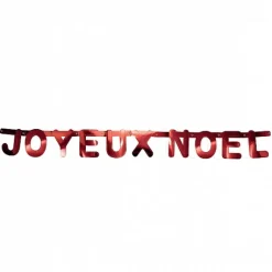 Guirlande Joyeux No L Carton Rouge 1M