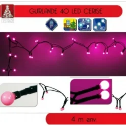 Guirlande L Ctrique Noel 40 Led Cerise Fuschia