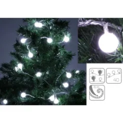 Guirlande Lumineuse 40 Boules Led Blanches
