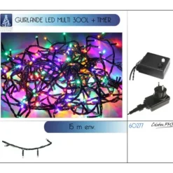 Guirlande Lumineuse 300 Led Multicolore Avec Timer