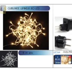 Guirlande Lumineuse 80 Led Blanc Chaud 4M