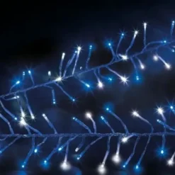 Guirlande Lumineuse 300 Led Blanc Bleu Avec Telecommande