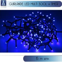Guirlande Lumineuse 300 Led Bleu Avec Timer