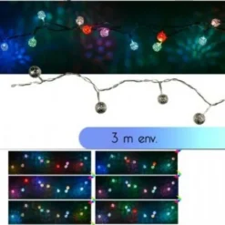 Guirlande Lumineuse 20 Led Avec Boule M Tal Argent E