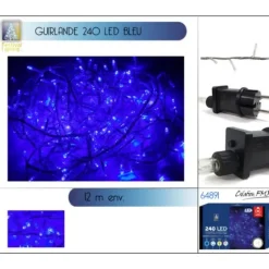 Guirlande Lumineuse 240 Led Bleu 12M