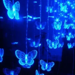 Guirlande Lumineuse A Pile Papillon 10 Led Bleu