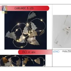 Guirlande Lumineuse A Pile Motif Noel En Bois