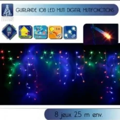 Guirlande Lumineuse Stalactite Ext Rieur 108 Led Multicolore