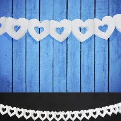 Guirlande Mariage En Papier Coeur Blanc