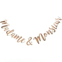 Guirlande Mariage Monsieur Madame Rose Gold