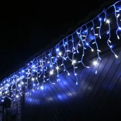 Guirlande Stalactite De Noel Ext Rieur 20M 480 Led Blanc Et Bleu