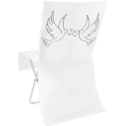 Housse De Chaise Mariage Colombe X10