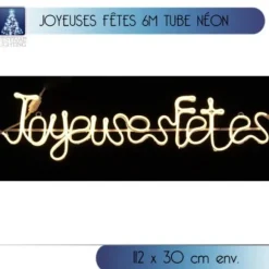 Joyeuse Fetes Lumineux Tube N On Blanc