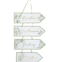 Kit De 4 Fl Ches Directionnelles Theme Botanique