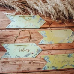 Kit De 3 Fl Ches Directionnelles Theme Tropical Peacock