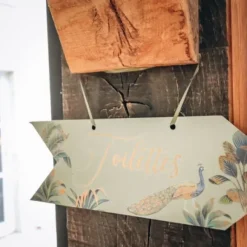 Kit De 3 Fl Ches Directionnelles Theme Tropical Peacock