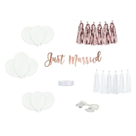 Kit De D Coration Voiture Just Married Rose Gold