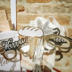 Kit Photobooth Pas Cher Communion Or X 12 Pi Ces