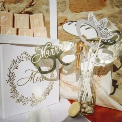 Kit Photobooth Pas Cher Communion Or X 12 Pi Ces