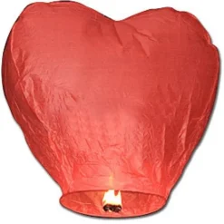 Lanterne Volante Coeur Rouge