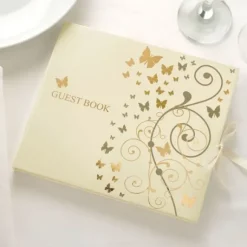 Livre D'Or Dor Avec Papillon