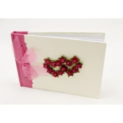 Livre D'Or Double Coeurs Fuchsia