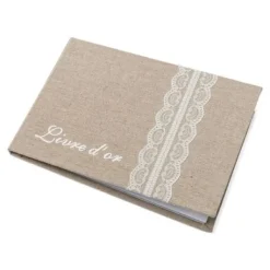 Livre D'Or Mariage Lin Et Dentelle