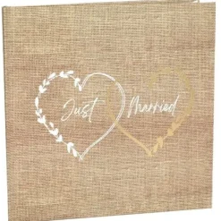Livre D'Or Mariage Naturel Just Married 24 Cm X 24 Cm