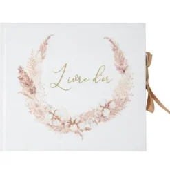 Livre D'Or Theme Theme Bapt Me Pampas Fleur De Coton