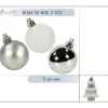 Lot De 17 Boules Argent/Blanc