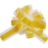 Lot De 5 Grands Noeuds En Tulle Jaune 50Mm