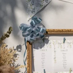 Lot De 5 Grands Noeuds En Tulle Bleu Marine 50Mm