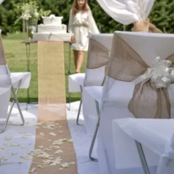 Lot De 5 Grands Noeuds En Tulle Gris 50Mm