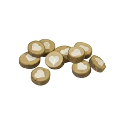 Lot De 10 Mini Rondins De Bois Impression Coeur